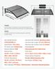 Awnings for Door Entrance, 38 X 40 In, Exterior Front Door Window Awnings with Drainage & ABS Bracket, Rain Snow Sun Protection, Overhang