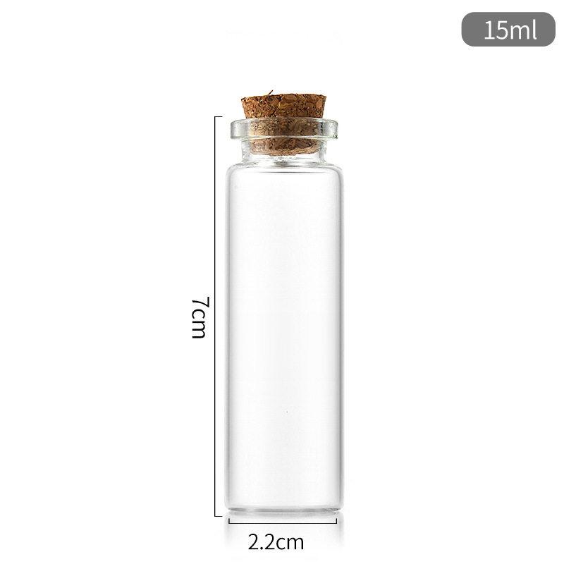 20pcs Handmade DIY Creative Tools Small Capacity Hangable Decorative Vial Cork Lid Stopper Transparent Glass Subpackage Bottle