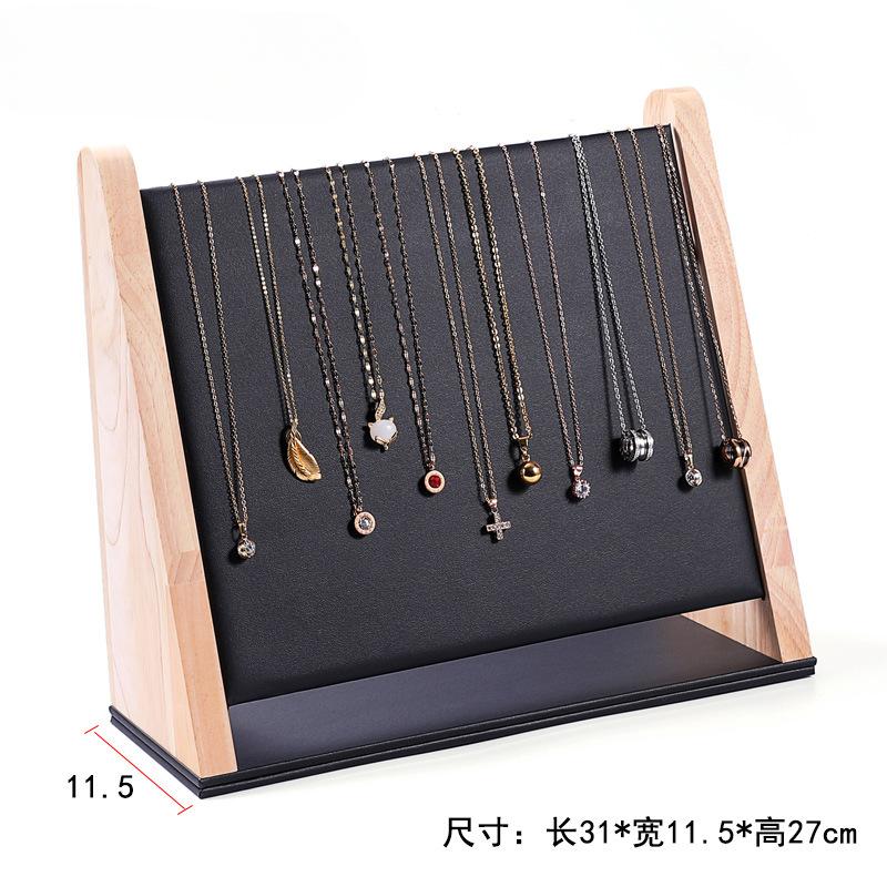 

Деревянная конструкция наклонная стойка для ожерелий высококачественная стойка для браслетов прилавок демонстрационное оборудование для хранения ожерелий