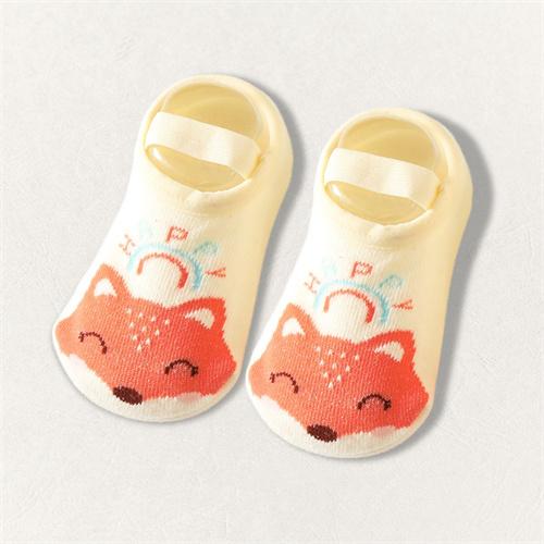 Spring Newborn Socks Kids Anti Slip Floor Socks With Rubber Soles Autumn Baby Boy Girl Cartoon Printed Comfortable Socks 0-3Yrs