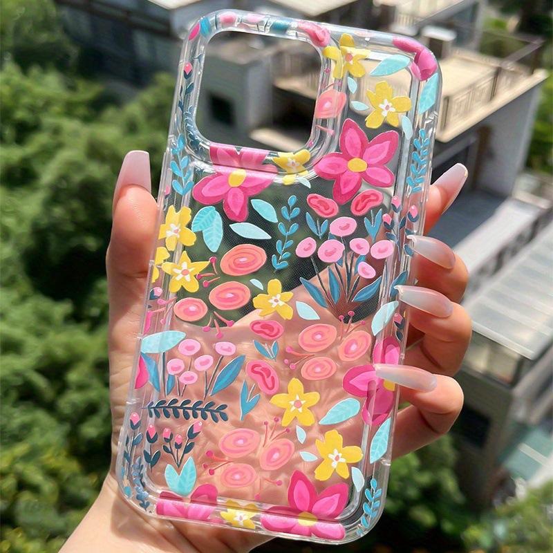 Japan and Korea fresh floral suitable for Apple 15promax mobile phone case iphone13/12pro transparent 11 soft 14