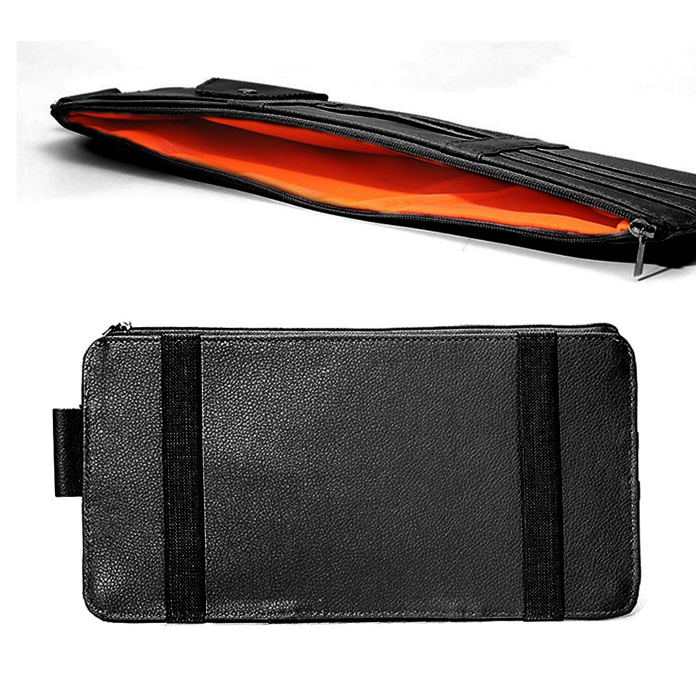 Lovesole Sun Visor Pocket, Car, PU Leather, Car Storage Bag, Multi-functional Pocket, Storage Holder,