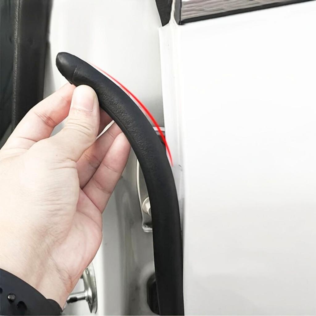 2pcs Car Door Sealing Strips Rubber Trim for B Pillar Gap Cover Universal Wind Noise Reducer