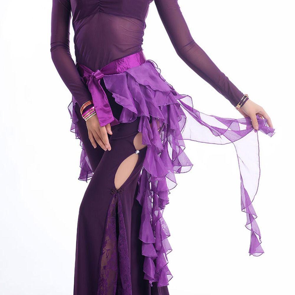 Shiny Hip Scarf Tassels Dancer Skirt Women Show Costumes