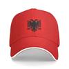 Custom Albania Flag Baseball Cap Unisex Women Adjustable Albanian Eagle Coat of Arms Dad Hat Outdoor