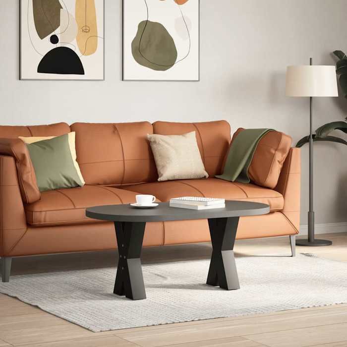 VidaXL Pieds de table basse en forme de X, 2 pièces, noir, 38 x (42-43) cm, acier 4012952