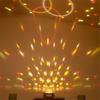 SOLMORE Stage Lighting, 9-Color LED, Rotating Crystal Ball, Voice Control, MP3 Playback, Remote Control, AC 110V-240V, for Stage/Disco/Party/KTV/Karao