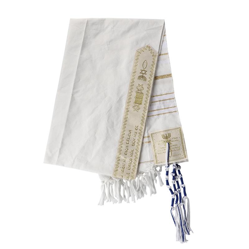 Neuer jüdischer Tallit Gebetsschal Damen Damen Herren Quaste Gebetsschal Arabische Schals Gebetsschal Talis 52x180cm