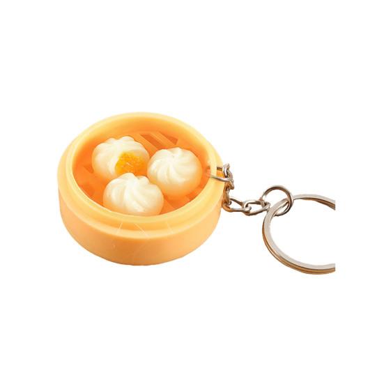 Keychain Pendant Food Steamer Design Lifelike Hanging Ornament Keys Backpack Car Decoration Daily Use Accessory
