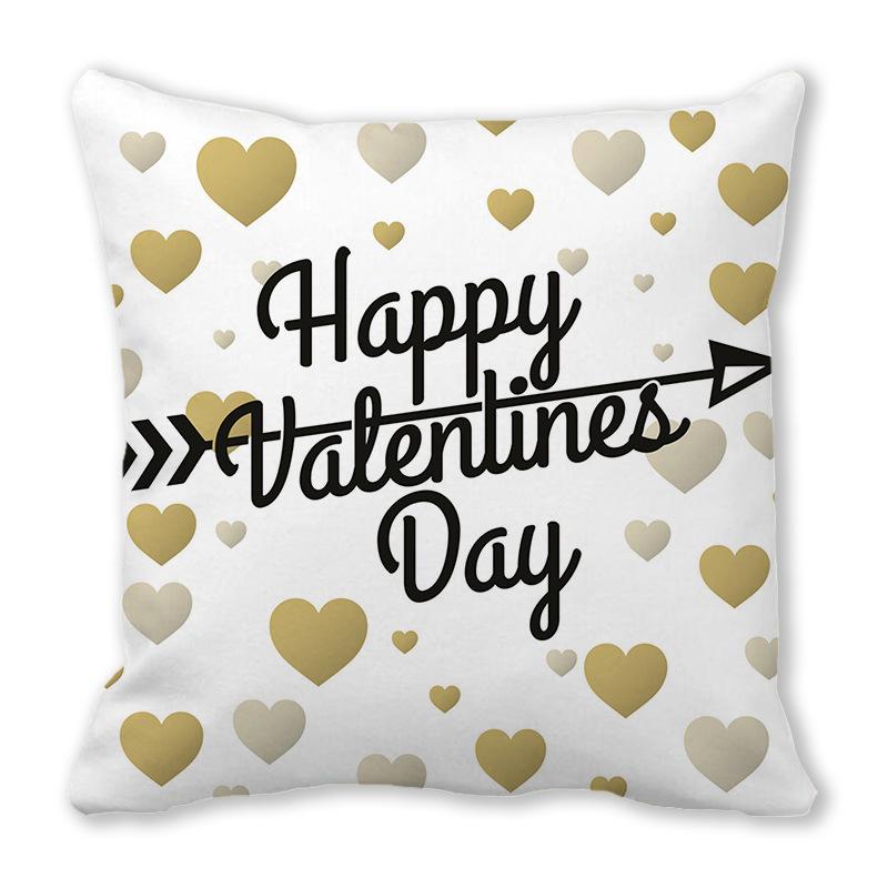 Home Decor Valentine's Day Love Patterns Pillow Covers Pattern Cushion Cover Suitable for Sofa Bedroom Car Pillow Cover