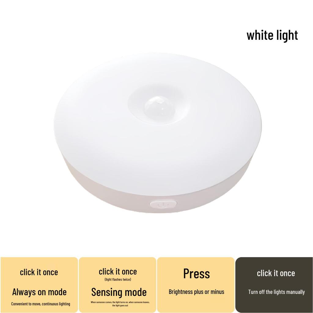 Smart Rechargeable LED Motion Sensor Night Light for Bedroom, Bathroom, Stairs, and Hallways
