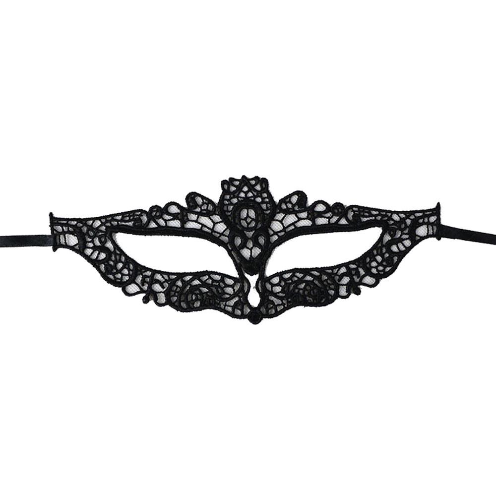 Sexy elegantní maska na obličej Masquerade Ball Karneval Fancy Party černá