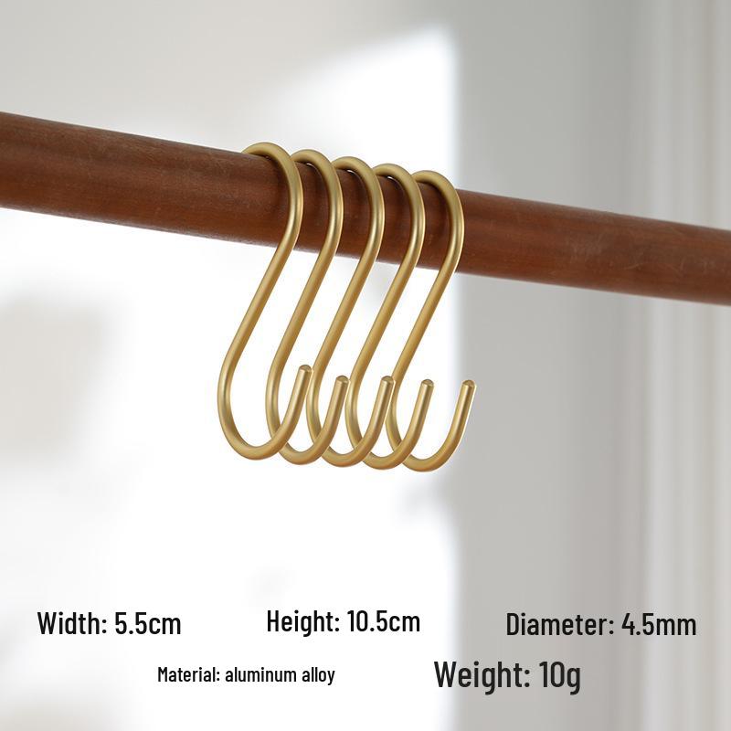 

Multifunctional Aluminum S-Shaped Hook for Kitchen & Bathroom