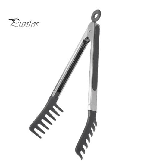 

Щипці для локшини з нержавіючої сталі з нековзною ручкою, багатофункціональні харчові щипці, відкритий кухонний посуд для грилю, смаження макаронів 9inch сірий