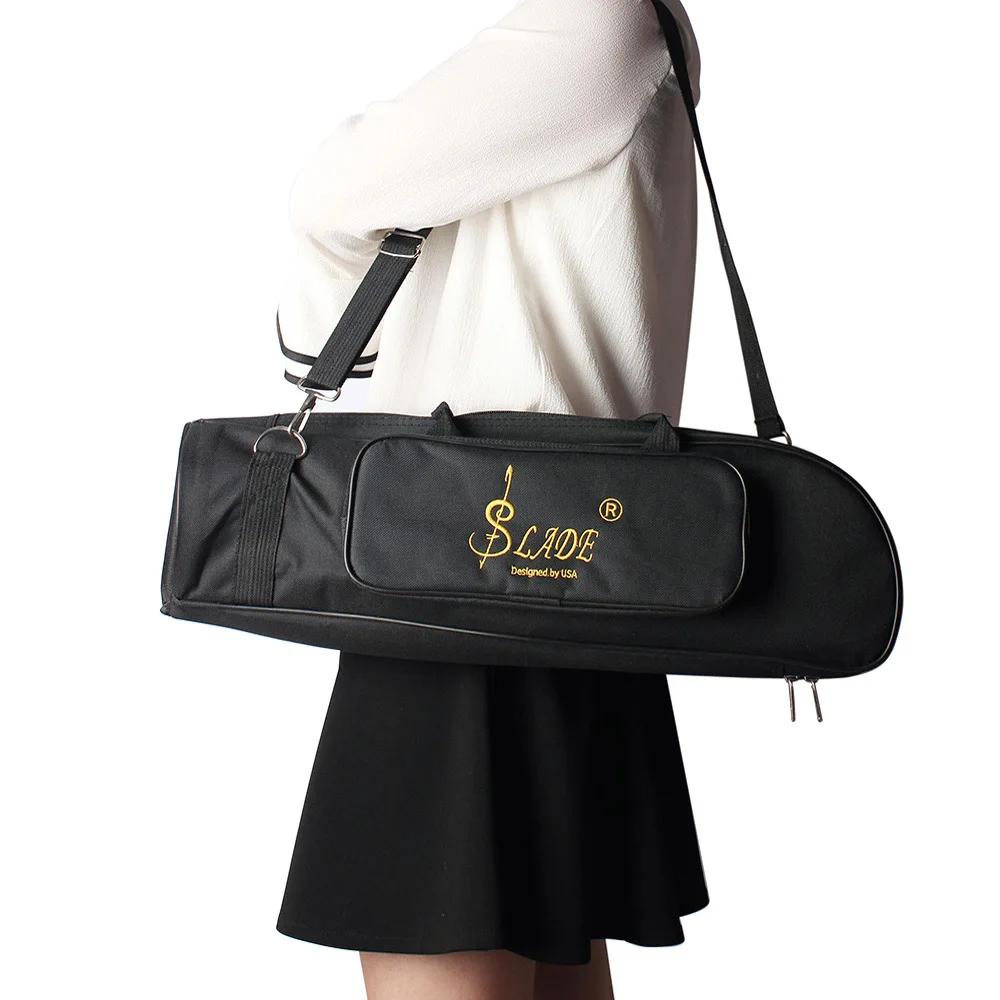 SLADE Trumpet Bag Double Zippers Design Waterproof Oxford Cloth Trumpet Carrying Handle Bags Brass Instrument Parts Accessories