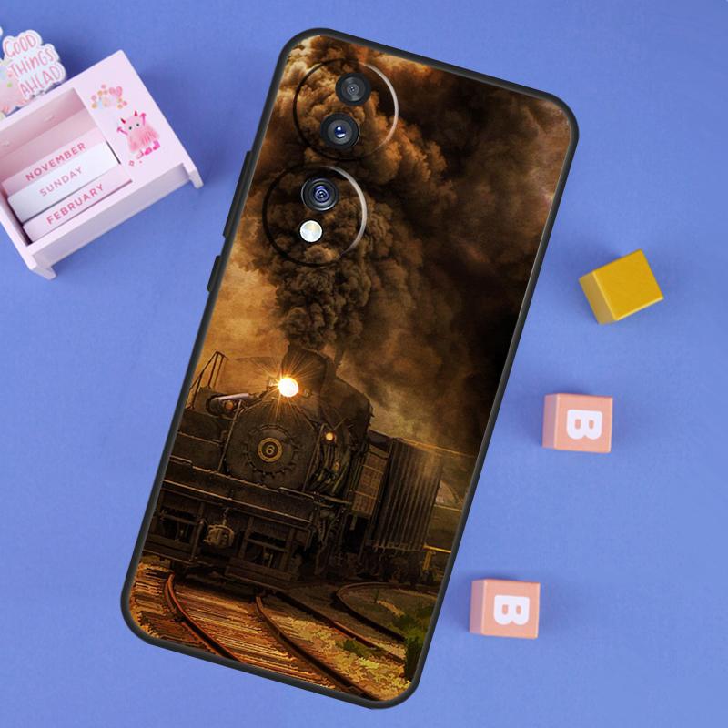 

Train Steam Engine Case For Honor 90 Lite 70 50 Magic 5 6 Pro X6 X7 X8 X9 X6a X7a X8a X9a X8b X9b Back Cover Honor 10
