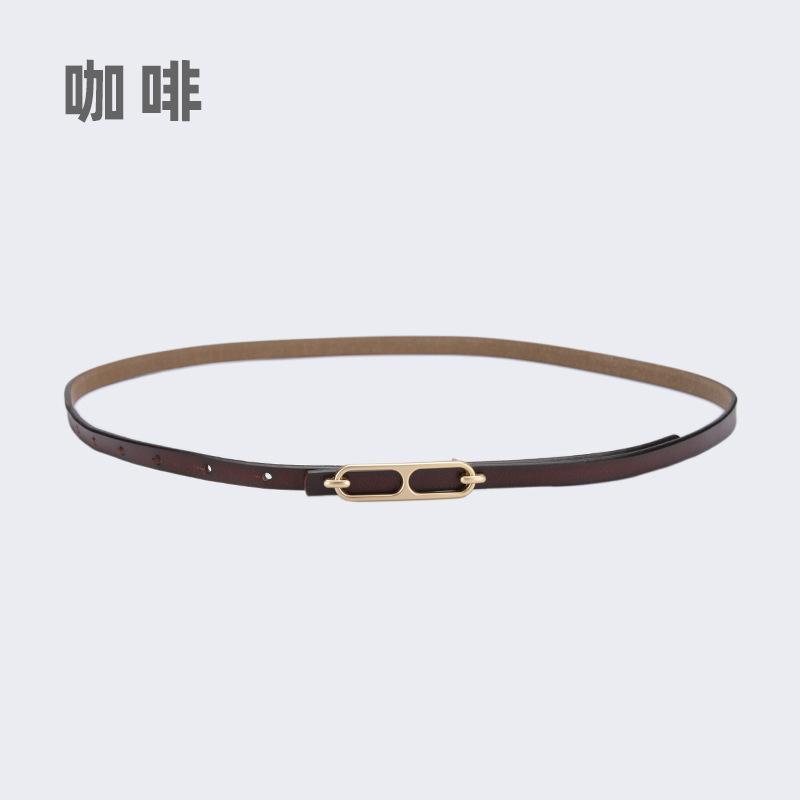 Simple Leather Thin Belt Decorative Dress Waist Chain Women'S Suit With Coat Sweater Jeans Belt