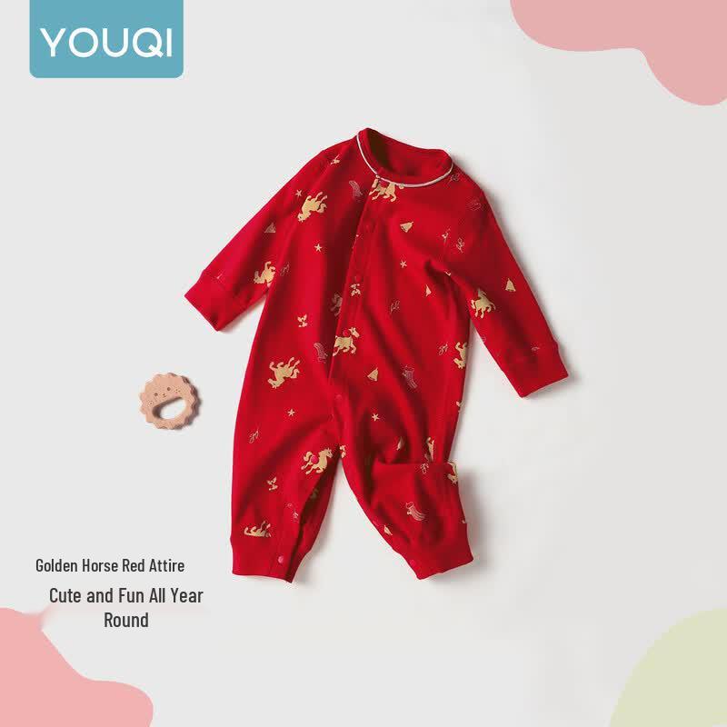 Youqi Baby Lunar New Year Red Romper