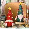 Christmas Festival Faceless Dwarf Doll Ornaments Red Grey And Green Dolls Window Decoration Props