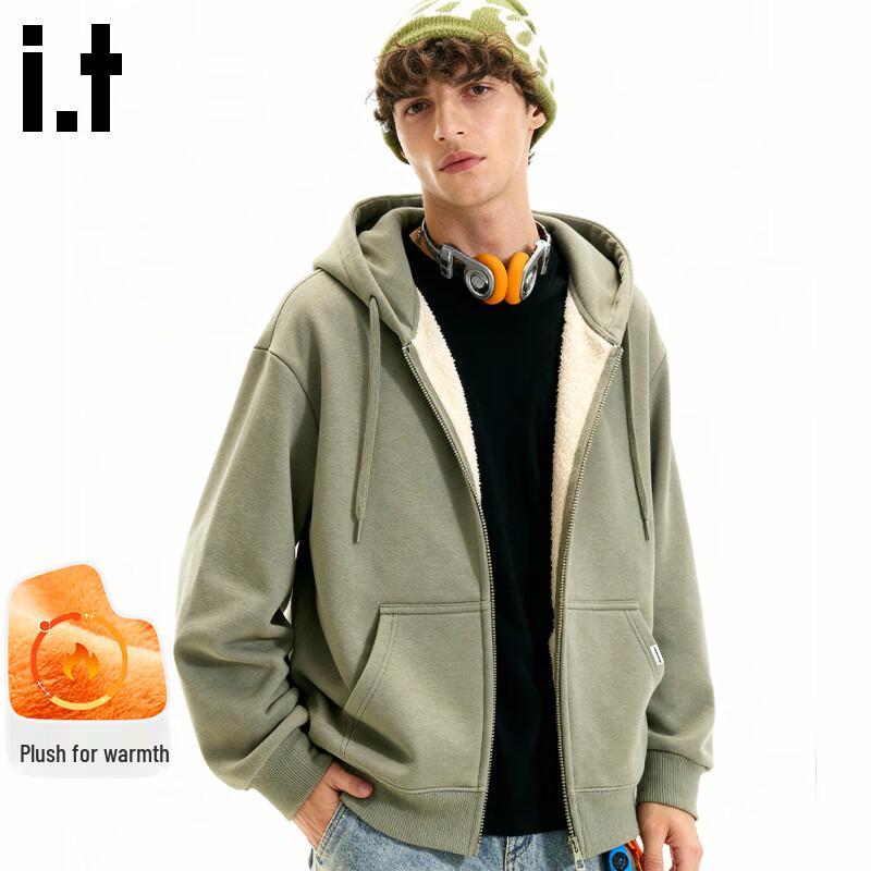 

fingercroxxit Unisex Winter Sherpa Lined Hooded Zip-up Cardigan 4XL