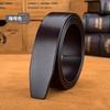 First Layer Cowhide Automatic Buckle Headless Belt Durable Genuine Leather With Teeth Belt Strip Dad Business 3.4 Belt