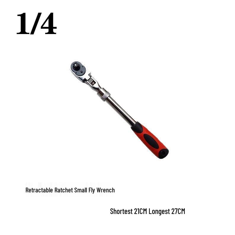 Foldable Telescopic 72-Tooth Ratchet Wrench Set - Quick Release, Labor-Saving