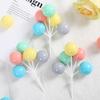 1PC Macaron Ball Cake Topper Pink Blue Ball Cake Decorating Supplies Wedding Celebration Birthday Party Dessert Decoration