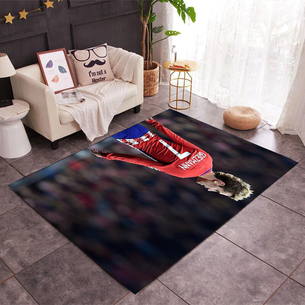 Griezmann's Jersey Floor Mat Design for Balcony Entryway Outdoor Playrooms Anti-slip Rug Anime Office Decor Wedding Party Gift