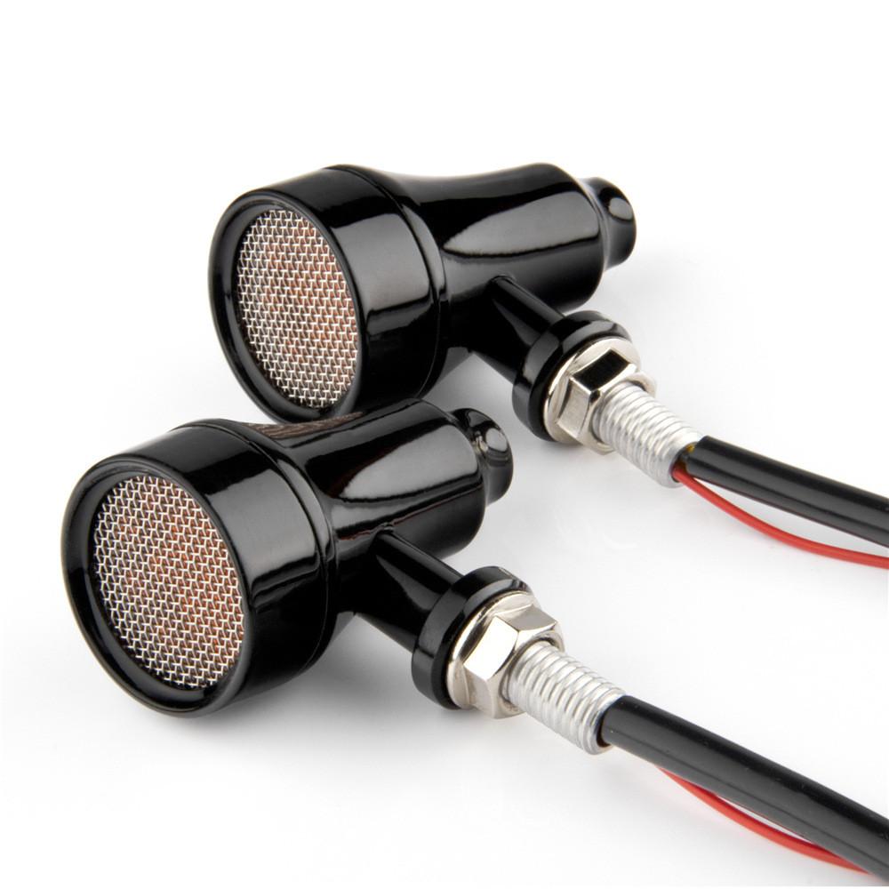 OVOVS Universal Black/Silver Housing Aluminium Alloy Motorcycle Led Turn Signal
