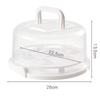 Portable Cake Box with Handle Dust-proof Baking Pastry Storage Box Transportation Cake Rack