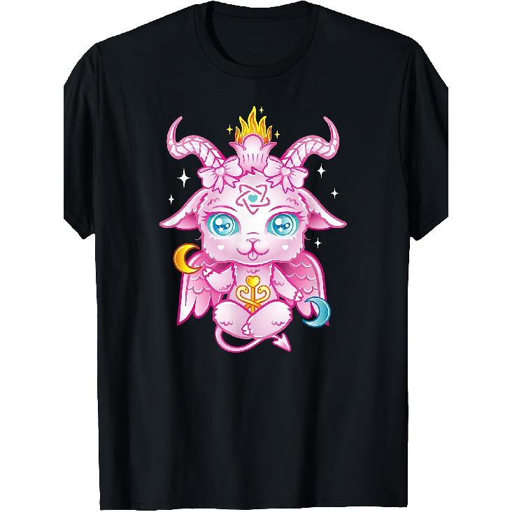 Cute Pink Pastel Goth Kawaii Demon T-Shirt Men's T-Shirt Vintage Perfect for Home|Outdoor|Work|Gifting (Birthdays|Mother's Day|Valentine's Day) All