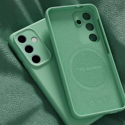 For Samsung S25 S24 Ultra S23 Plus S22 Case Liquid Silicone Matte Soft Lens Protection Slim Shockproof Wireless Charge Magnetic Back Cover