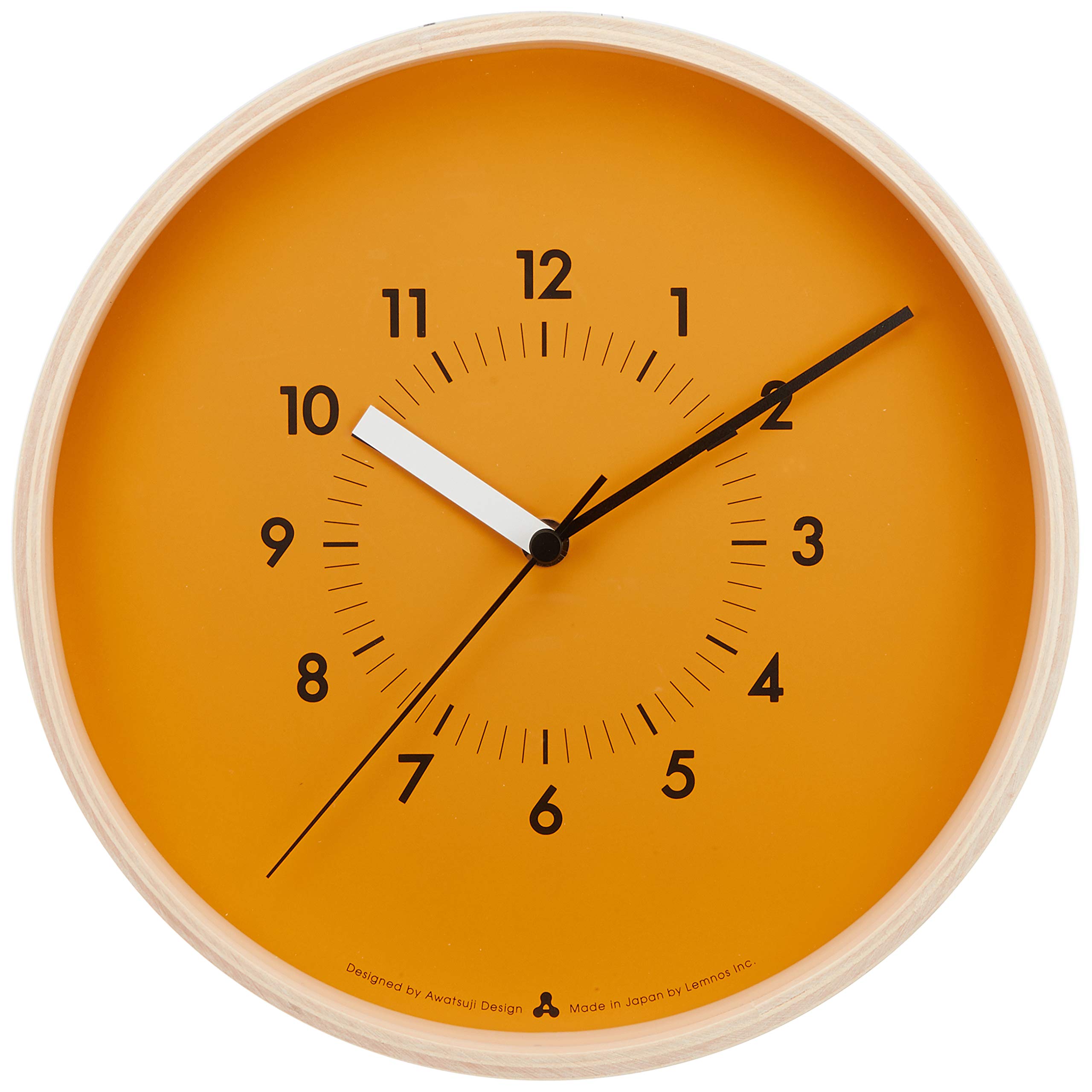 

Lemnos Wall Standard Quartz Natural Wood OR Clock, Analog, SOSO, Clock, Finish, Orange, AWA13-06 оранжевый