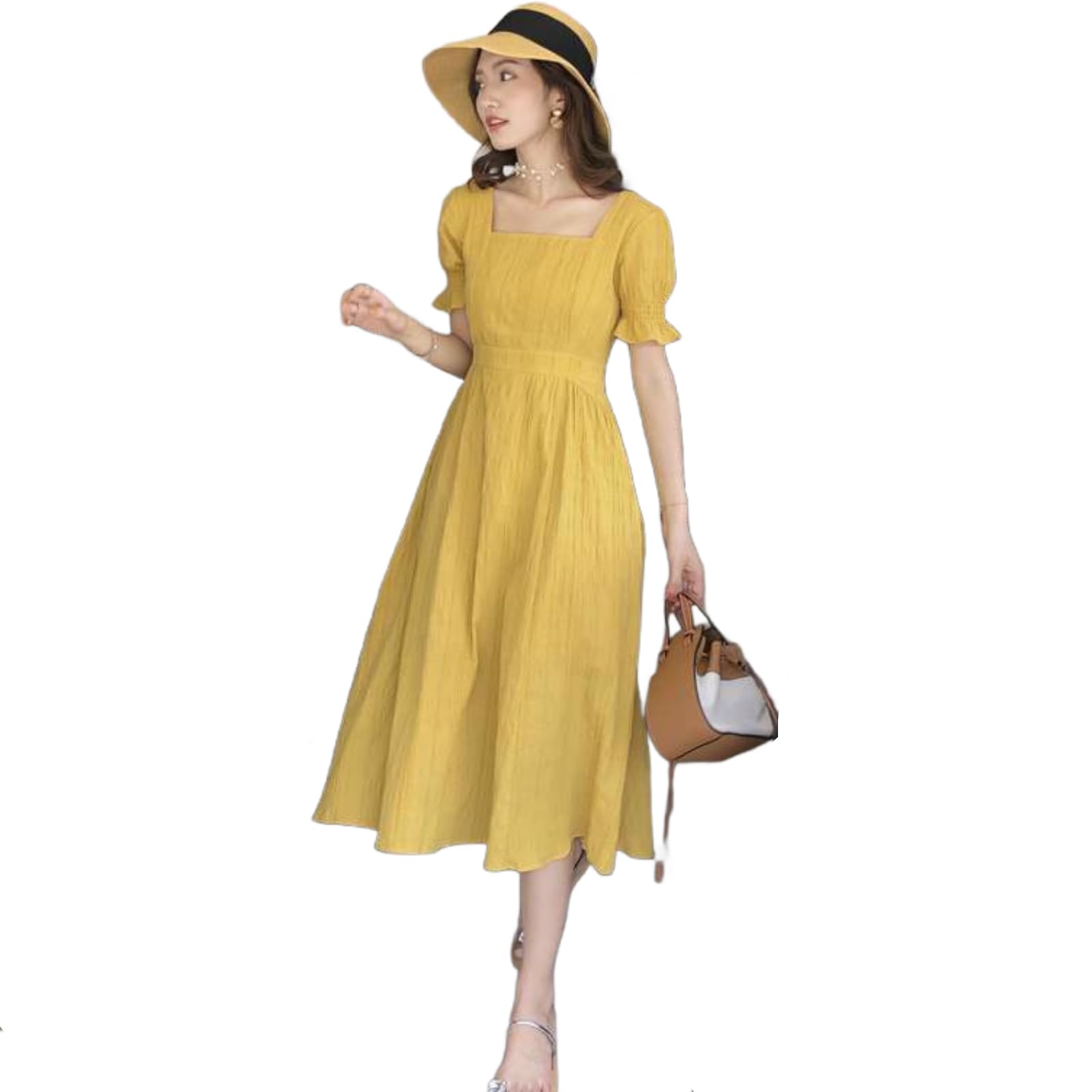 

Long Flare Maxi Short Midi Length Elegant Long Knee Yellow [JINJUDUO] Women s Dress, Dress, Sleeve, Dress, Dress, Midi, Length, Casual,