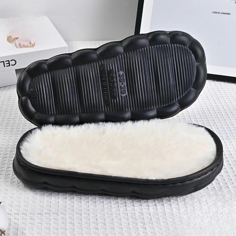 Non-Slip Slip-On Thickened Plush Handmade Cloud Shape Shoe Sole Crochet EVA Slippers Bottoms Yarn Material Kit for Shoe Making