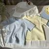 Tricou Bumbac cu Mânecă Scurtă, Gât Rotund, Strălucitor cu Strass-uri - Stil Coreean pentru Bebeluși