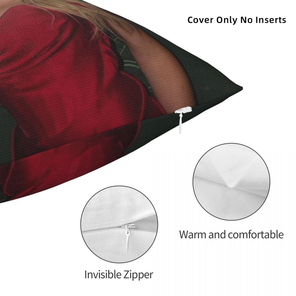 Sydney Sweeney Actress Square Pillowcase Polyester Linen Velvet Creative Zip Decor Pillow Case Sofa Seater Cushion Cover 18"