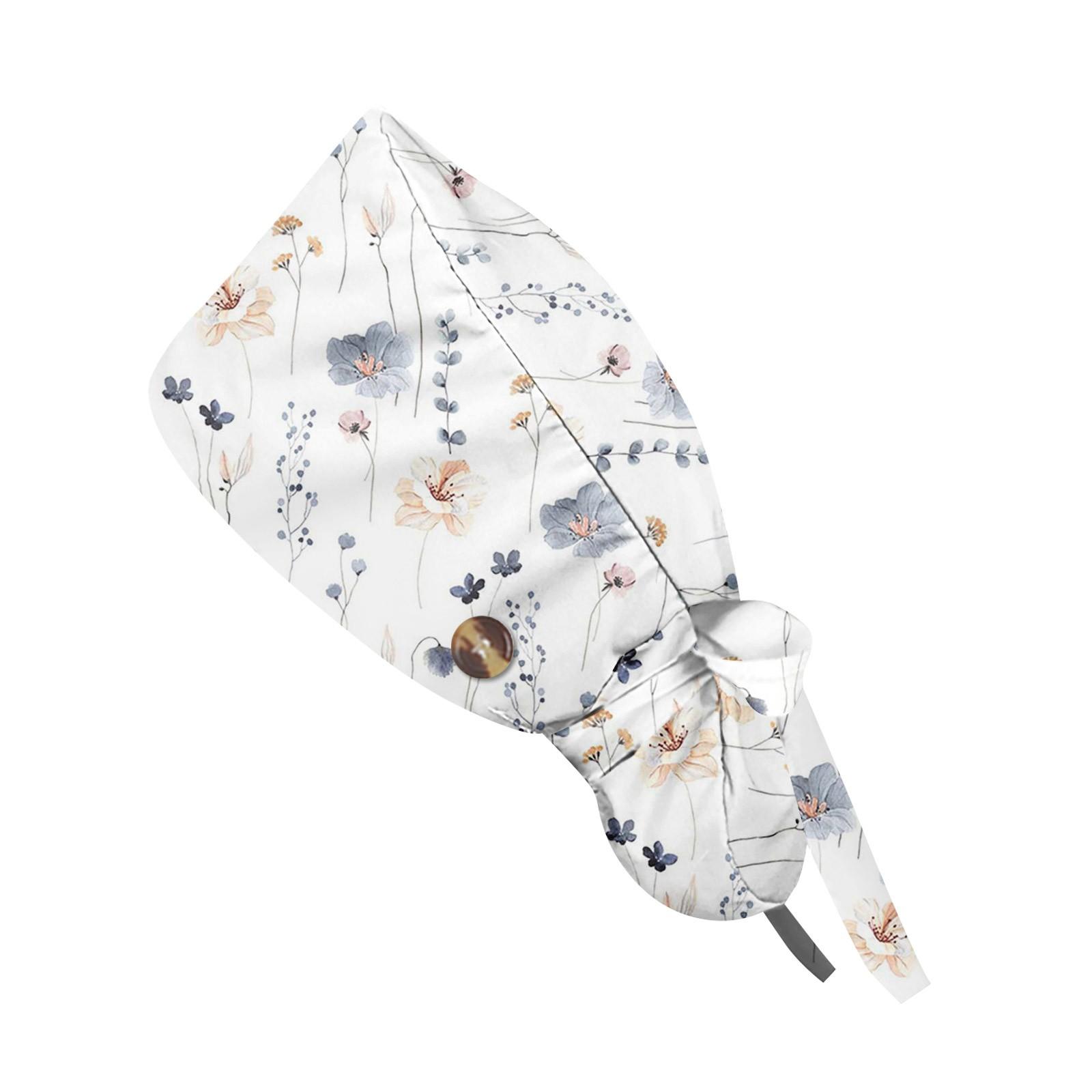 

Модная рабочая кепка с цветочным принтом, повседневная женская кепка с хвостиком, кепка с мытьем, кепка Baotou One Size белый