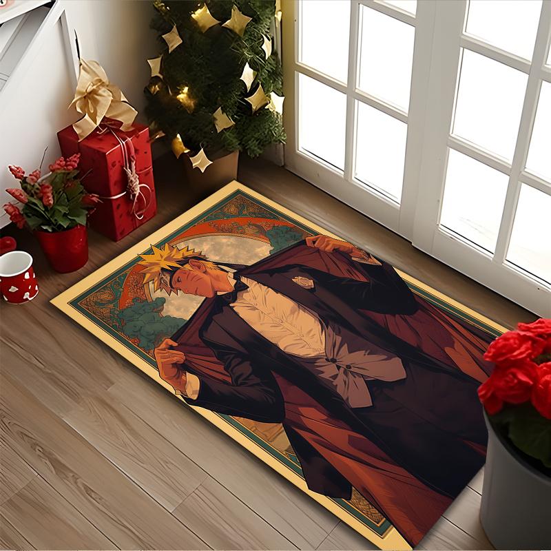 1pc Area Rug Appropriate for Office, Naruto Carpet, Versatile Printed Chair Rug, Durable Home Sofa Carpet