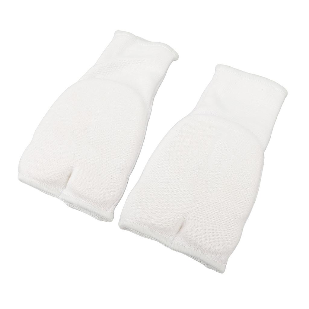 Boxing Hand Wraps Breathable Elastic Wearable Padded Kickboxing Inner Gloves for Karate Martial Arts White
