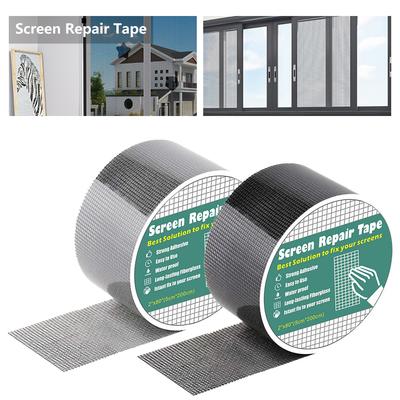 Window Mosquito Net Repair Tape Self Adhesive Window Screen Repair Patch Strong Anti-Insect Fly Mesh Broken Holes Repair