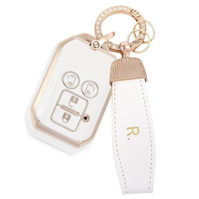 YANMW Smart Key Hülle für Suzuki und XBEE Hustler, Subacia, (4-Tasten Weiß)