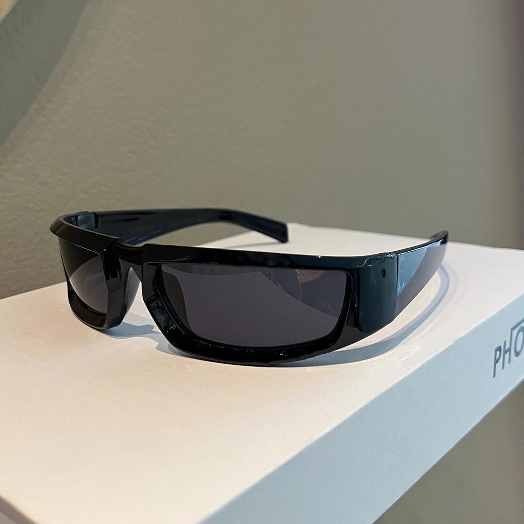 Futuristic Silver Y2K Men'S And Women'S Same Cycling Sunglasses Street Sunglasses