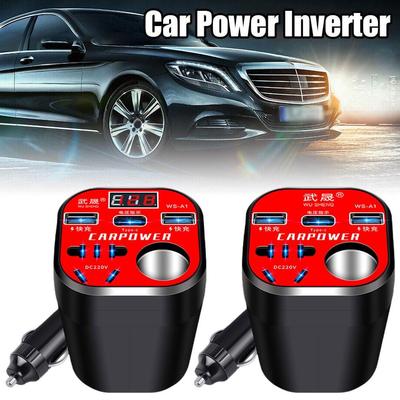 Inverter Convertitore Tipo Tazza Montato su Auto Caricatore QC Inverter di Potenza per Auto 24V 12v 220v Alimentatore per Auto