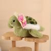 PP Cotton Turtle Plush Keychain Cartoon Animal Plush Turtle Pendant Cotton Soft Green Doll Key Ring Couple Girl Kids Gift