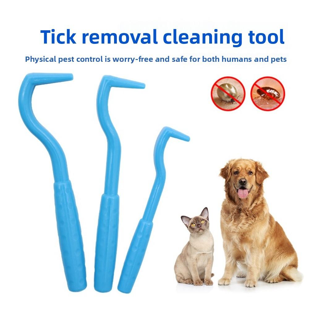 1/3 Set Pet Tick Flea Remover Hook Tweezer Portable Mite Extractor Tool for Cat Dog Daily Grooming Cleaning Accessories Supplies