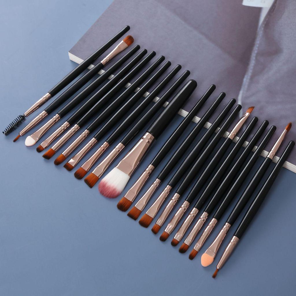 20-Piece Eye Brush Set: Eyeshadow & Foundation Brushes with 22 Colors