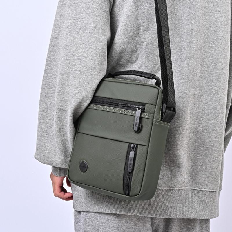 Men's Crossbody Bag - Multi-Compartment Business Shoulder Bag with Adjustable Strap, Compact Design for Travel & Everyday Use