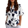 Button-Down-Hemden für Damen Leinen-Button-Down-Hemden Halbarm-Hemden für Damen Halbarm-Oberteile für Damen