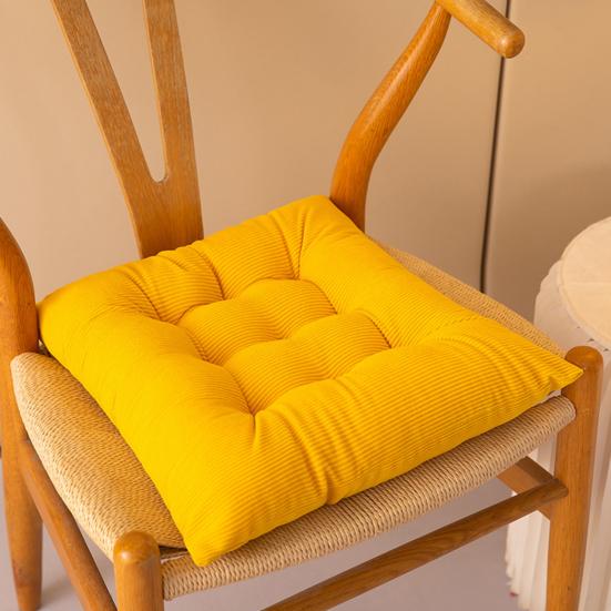 Thickened Floor Cushion Corduroy Chair with Ties, Soft Square Seat Pad, Non-Slip Comfortable Office Pad Warm for Reading Nook Floor, Winter